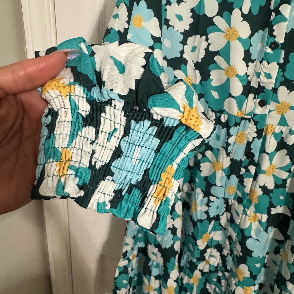 Floral Button-Up Dress - Picture 3 of 4